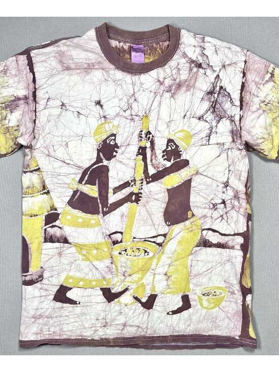 Fruit of the Loom Other - Gildan Vintage African Tribal Art Tie Dye Short Sleeve Shirt - Adult Size Medium